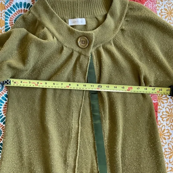 Laurie b. Moss green cardigan size L - Picture 6 of 8